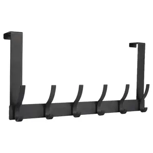 Over the Door Hooks with 12 Hooks, Door Hanger Rack for Towels Coats Bathroom Organizer Hangable