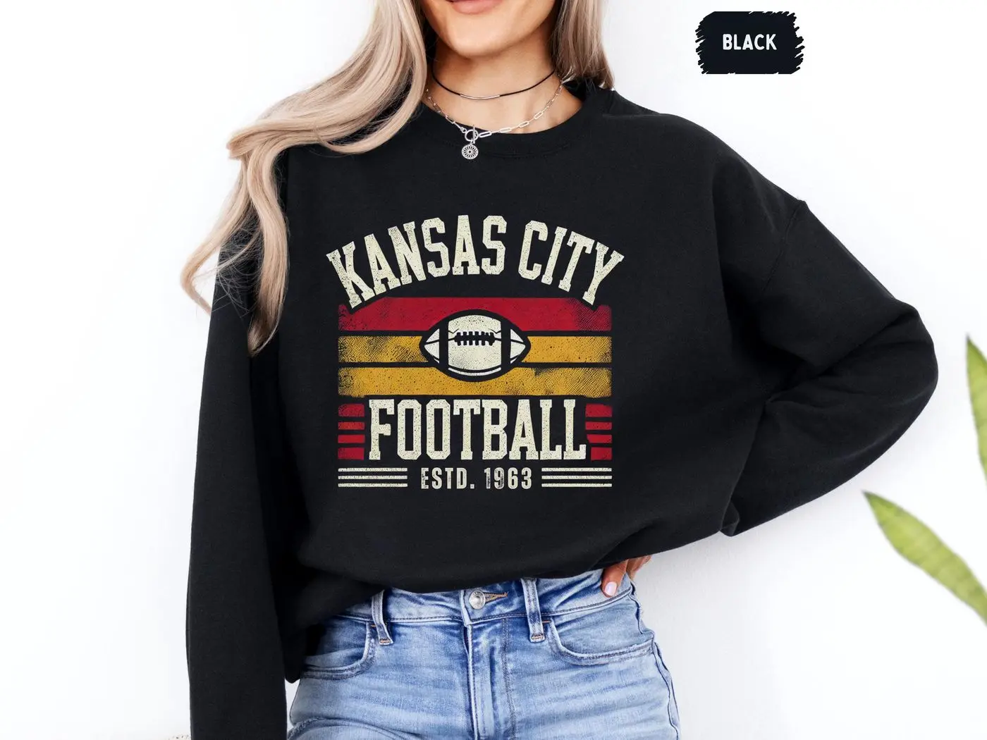 Kansas City Football Sweatshirt, KC  Fan Gift, Football Lover Apparel, Kansas Team Sweatshirt, Football Fan Gear