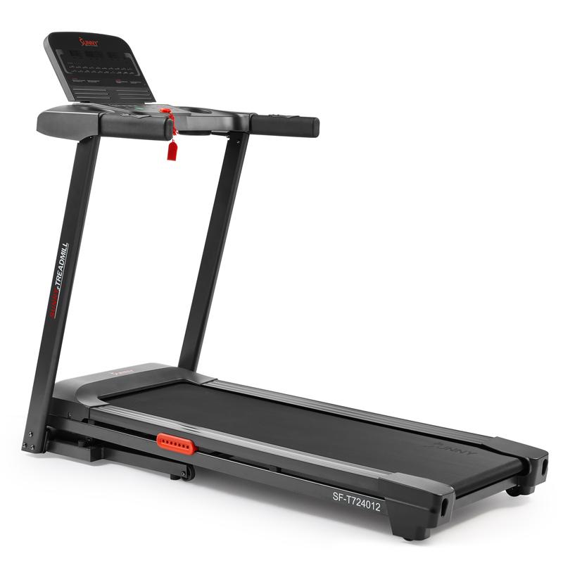 Sunny Health & Fitness Active Series Foldable Automatic/Manual Incline Treadmill w/ 16"W x 50"L Running Deck, Up to 9 MPH, Up to 300 LBS Capacity, Smart Wi-Fi Bluetooth Home Gym Workout Equipment Indoor Soft Shock Absorbent Advanced LED Display Foldable