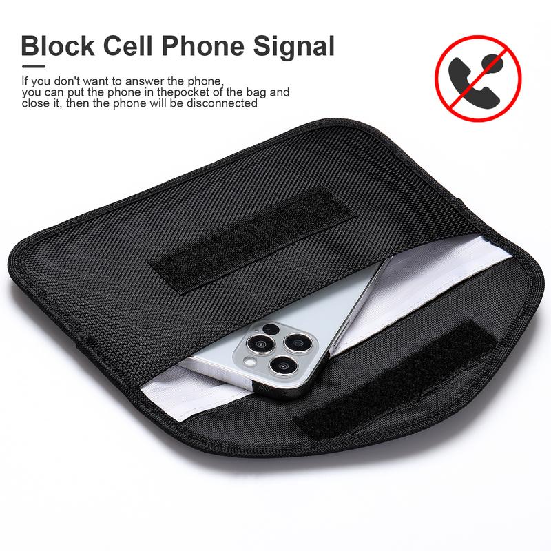 Dazone 2 Pcs Large Faraday Bags for Phones & Car Keys RFID Signal Blocker Shielding Pouch Anti-Theft Key Fob Case Anti-Tracking Privacy Protection