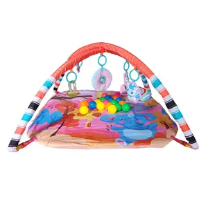 Paaqq 4 Square Pink Print 2 in 1 Baby Play Mat