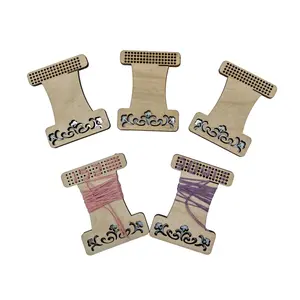 Engraved Wooden Swatch Thread Bobbins (20 pieces)
