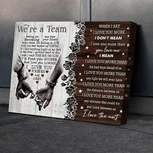 1 Piece Framed Canvas Art, Wooden Wall Art - "Love Meets Destiny" Valentine's Day Poster, Wrapped in Wood Frame, Perfect for Bedroom, Office, Living Room Wall Decoration, Vintage Style, Texture