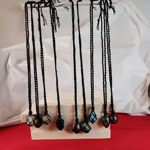 Elegant Black Bead Necklaces, Adjustable Extension Artistic Necklaces with Unique Pendants, Versatile Design for Daily & Formal Occasions, Chic Style to Enhance Outfits (Specify Gemstone When Ordering)