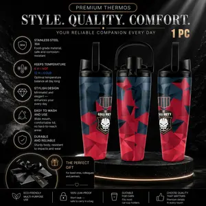 1pc 30.5oz Call of Duty Black Ops 4 Stainless Steel Tumbler with Handle & Dual Drink Lid, SUS304 Insulated Water Bottle, Leakproof Travel Mug for Gamers, Keeps Cold/Hot, Odorless, Perfect FPS Fan Gift