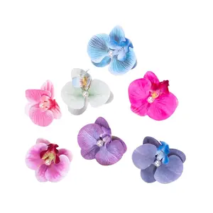 Floral Pearl Hair Clips - Duck Bill Barrettes for Women | Korean Style Hair Accessories | Soft Fabric Hair Clips