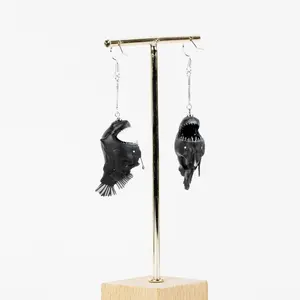 Anglerfish Earrings - Hand Painted, 3D Printed.