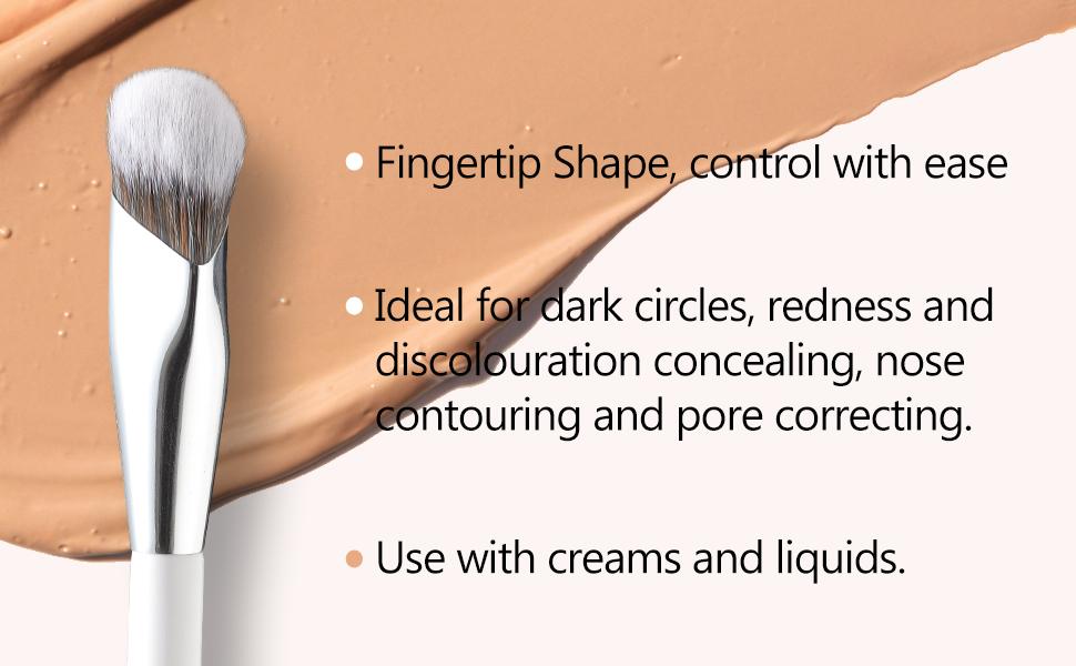 Concealer Brush, Angled Under Eye Makeup Small Foundation Precision Face Blending Brush (193 concealer brush)