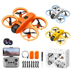 Mini RC Drone with Dual Cameras, APP & Remote Control, Obstacle Avoidance, One-Key Takeoff, 3D Flips, Altitude Hold, LED Lights, 2 Batteries, FPV Palm Takeoff, Hovering Quadcopter for Beginners