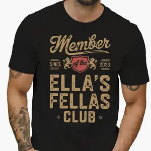 Ella's Fellas Club Shirt, Vintage Music Fan Tee QT6
