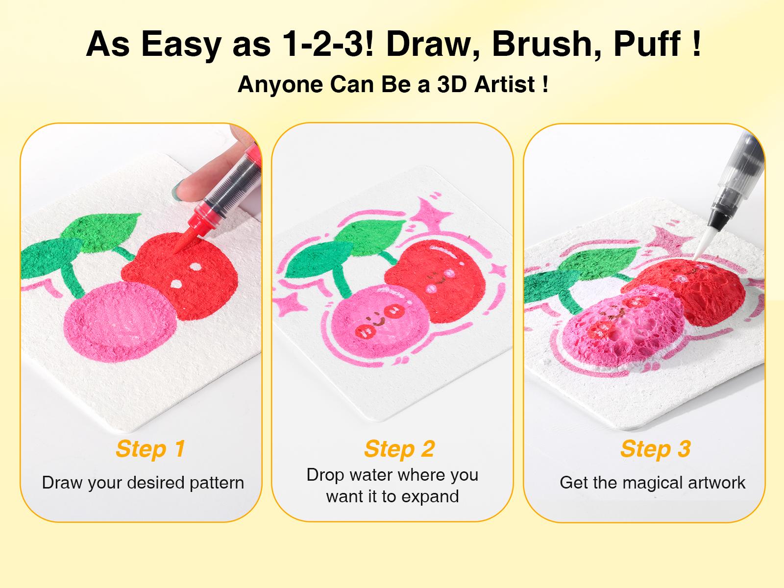 RuiHawk Art 75 Pcs Magic Foam Texture Painting Kit with 38 Rainbow Foam Sheets & 24 Non-Toxic Acrylic Paint Pens for Kids Ages 4-12 Creative Fun DIY Craft Supplies Portable & Durable RuiHawk Art 75 Pcs Magic Foam Texture Painting Kit with 38 Rainbow Foam Sheets & 24 Non-Toxic Acrylic Paint Pens for Kids Ages 4-12 Creative Fun DIY Craft Supplies Portable & Durable