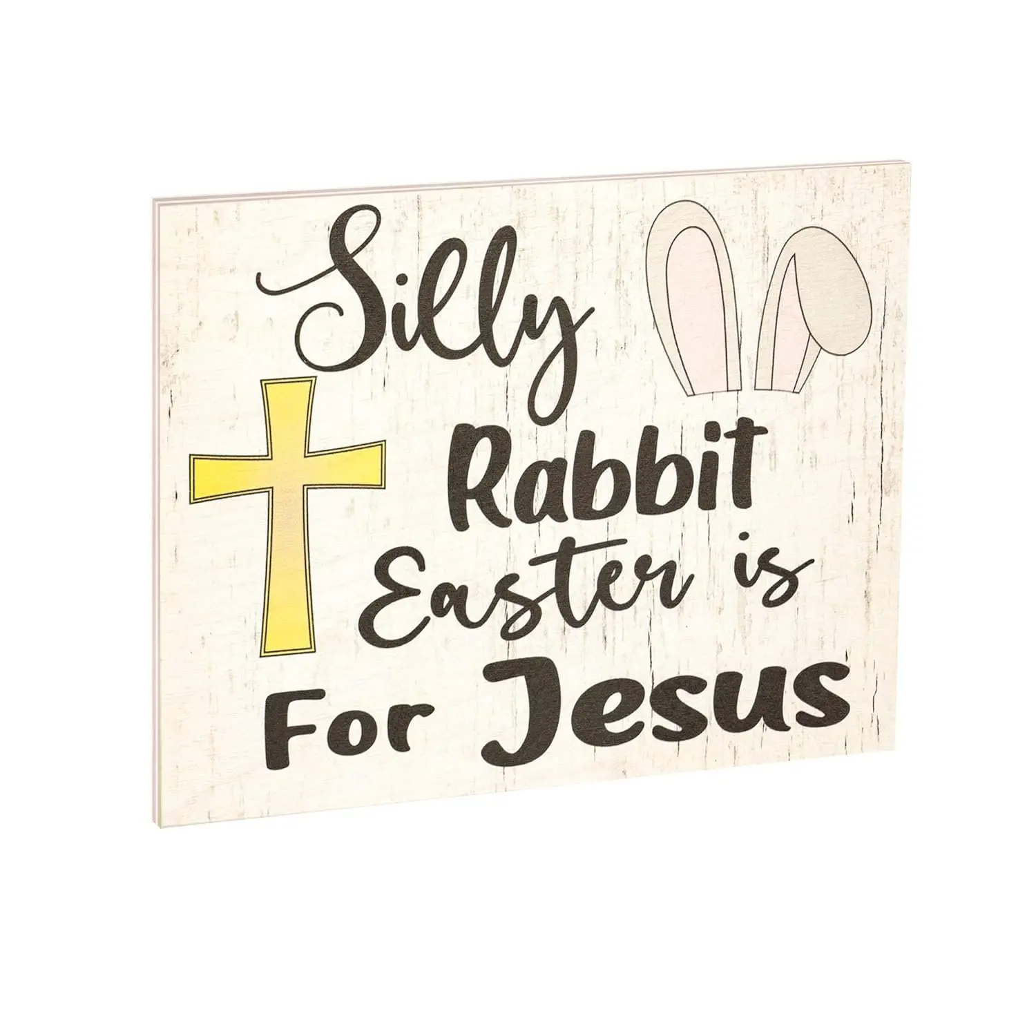 JennyGems Easter Decorations for the Home, Easter Sign, Farmhouse Easter Decor, 7.25 x 6 Wooden Sign, Made in USA