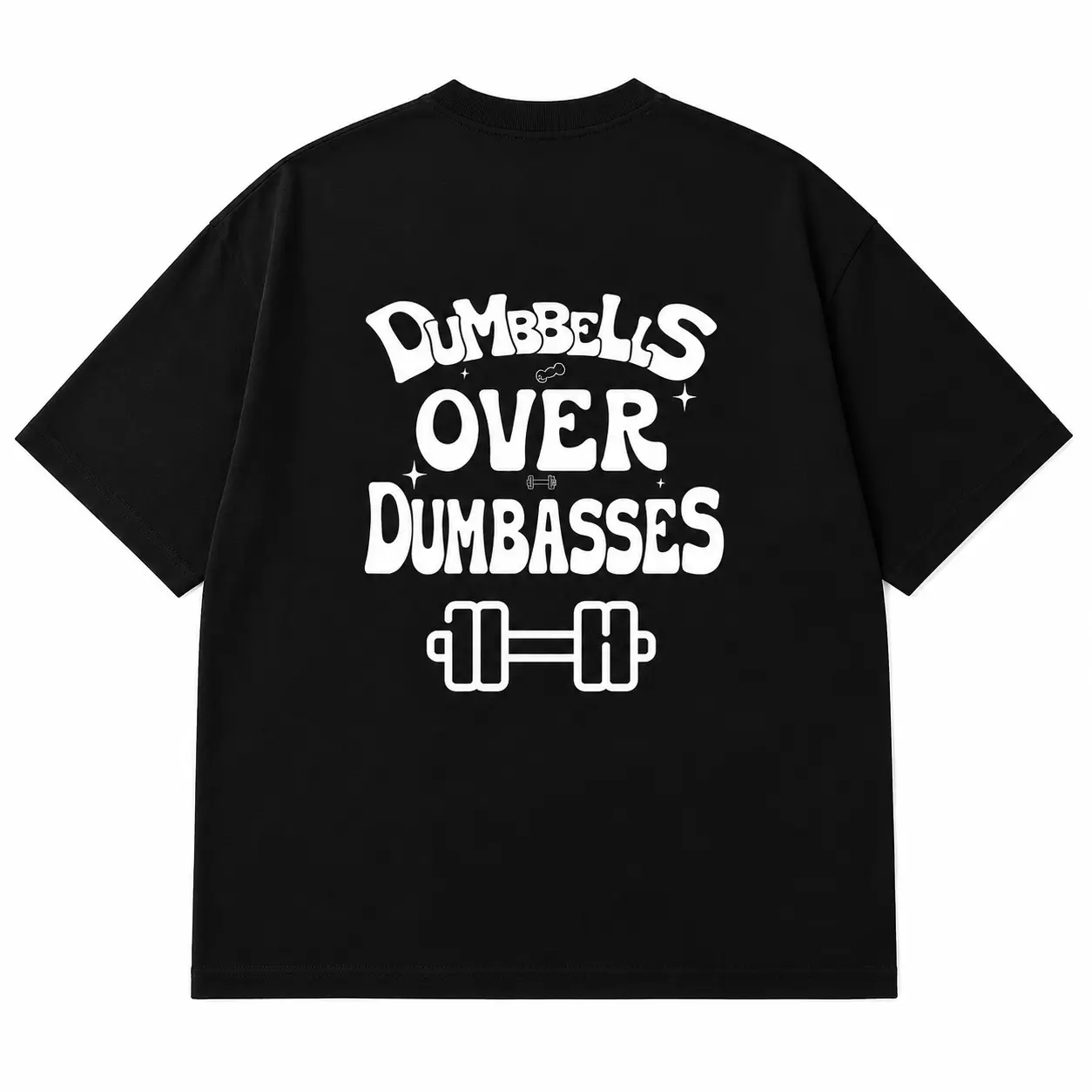 Dumbbells Over Dumbasses Top for Women, Casual Cotton Streetwear T-Shirt, Round Neck Muscle Mom Tee for Gym & Lifting Sports, Lady, Workout Tops, Gym Aesthetic, Weight Lifting