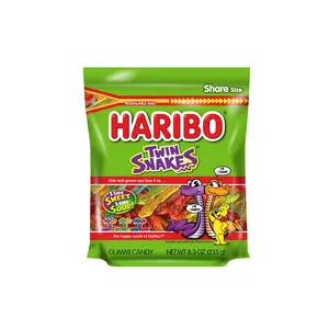 8.3 oz HARIBO Gummi Candy, Twin Snakes, Stand Up Bag