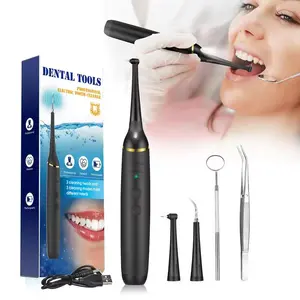 Electric Teeth Cleaner, 1 Box Water Dental Flosser with LED Light & Replacement Heads, Waterproof Teeth Cleaner for Home & Travel, Gift for Women & Men