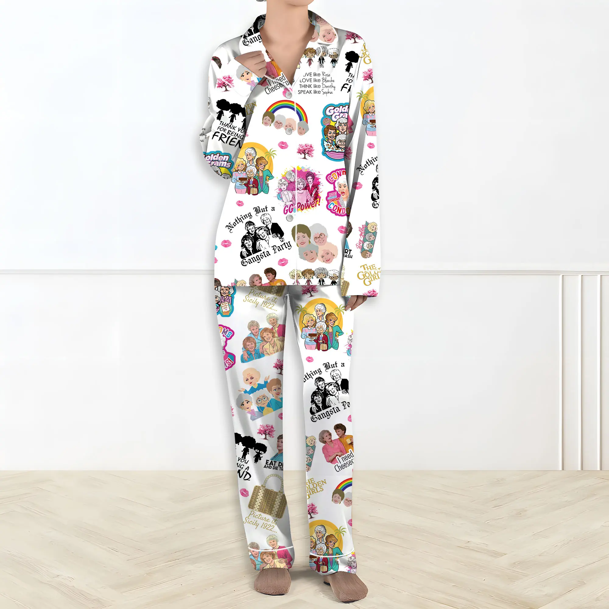 Golden Girls Pajamas, Golden Girls Pajamas Set, Stay Golden Pajamas Pants, Golden Girls Holiday Pajamas, Stay Golden Girls Women Pajama