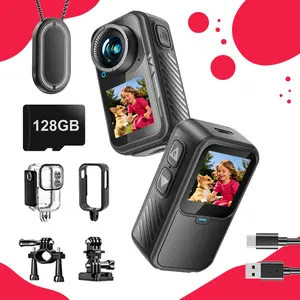 NUISK Magnetic Wearable Action Camera, Compact WiFi Sports Camera, 64G/128G Storage Optional, Ideal for Vlogging & Travel Shooting, Waterproof Case Included, Beginner-Friendly, Trendy Digital Gadget, Perfect for Travel, Vlogs & Pet Footage