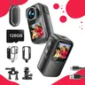 NUISK Magnetic Wearable Action Cam - WiFi Sports Camera with 64GB/128GB Optional Storage, 5X Cells, Compact Vlogging Camera, Waterproof Case, Ideal for Beginners & Hiking, Father's Day Gift Option