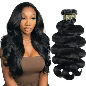 QTHAIR 16A Brazilian Body Wave Bundles 100% Unprocessed Virgin Human Hair Natural Black 4x4 HD Closure Hair Extensions Traditional Sew in Quickweave for Black Women 12-30 Inches kinky