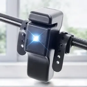 LED Bite Alarm Fishing Bell Indicator with Rod Strap, Portable Bite Alert Accessory for Various Fishing Rods, Instant Visual Strike Alert for Anglers.