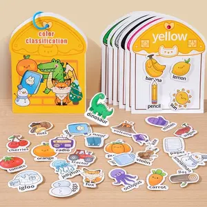 Reusable Traffic Theme Busy Book for Kids, Cognitive Shape and Color Matching Puzzles, Interactive DIY Quiet Book, Hand-Eye Coordination, Learning Materials