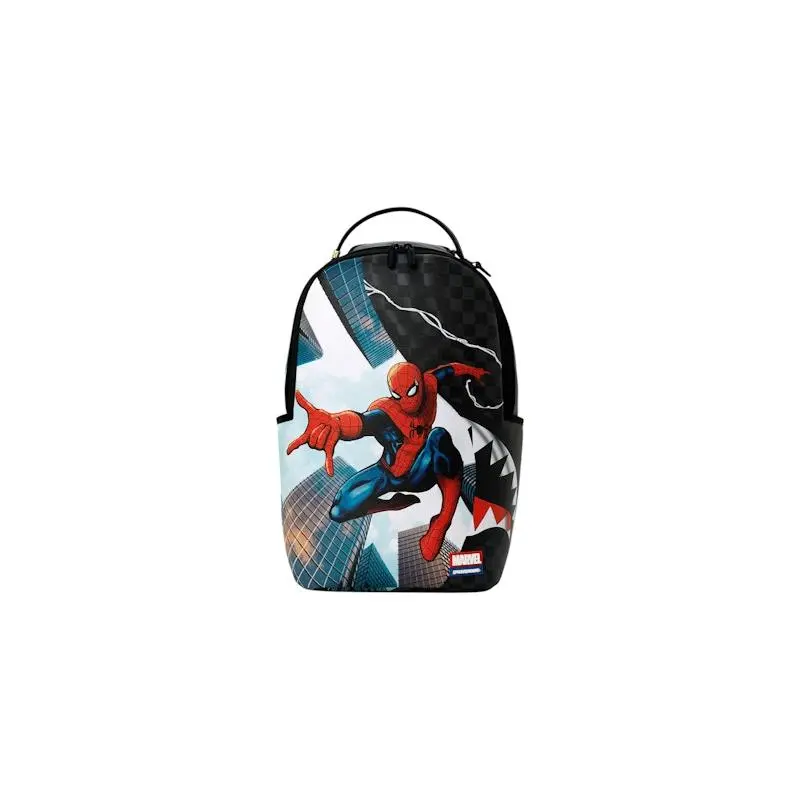 Sprayground Spiderman Official Collab Protect The City Backpack, from StockX