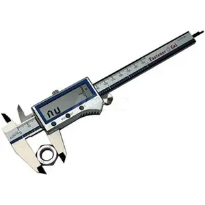 iGaging Digital Electronic Calipers - 0 to 6", High Accuracy 0.0010", 0.0005" Resolution, IP54 Rating, Stainless Steel Jaws, SPC & USB Output, Model 100-344-06, Digital Display