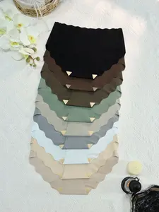 Women's Solid Color Scallop Trim Knicker, Soft Comfy Breathable Panty for Daily Wear, Fashion Comfy Underwear for All Seasons