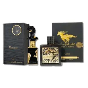 Lattafa His Confession & Qaed Al Fursan Perfume Bundle - 100ml Luxury Fragrances for Men