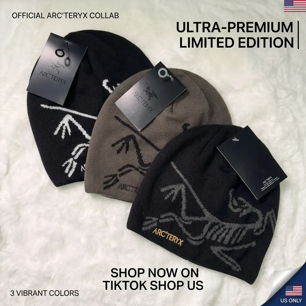 Arc'teryx Knit Beanie Hat Unisex Winter Warm Skull Cap Soft Stretch Ribbed Watch Cap for Men Women Black White Gray Brown Navy Green Streetwear Fashion Casual Outdoor Ski Snowboard TikTok Viral Trendy Winter Accessories 2026