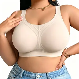 【Plus Size】Women's Wireless Push Up Lifting Bra - Strong Support, Seamless Soft Comfort, Breathable Full Coverage T-Shirt Bralette for All Seasons Daily Wear Underwear,DealsforYouDays
