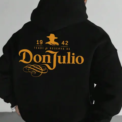 Men's Letter Print Drop Shoulder Hoodies, Fashion Casual Regular Fit Drawstring Pocket Hooded Sweatshirt for Daily Holiday Outdoor Wear, Graphic Print Hoodie, Casual Hoodie Pullovers, Men Clothes for Fall & Winter, Drawstring Hoodie Top