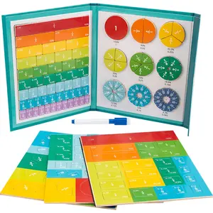 Magnetic Fraction Learning Board Set, Educational Math Toy for Kids, Table Math Games, Interactive Teaching Tool, Easy to Use, Perfect for Home Schooling