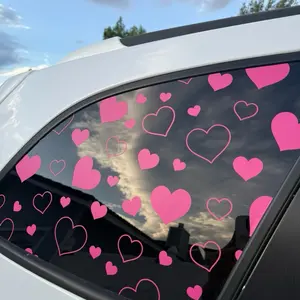 DC Prints Heart Print Car Decal for Vinyl Window Decal - Removable, Not Reusable, Water-Resistant, Suitable for Extreme Weather Conditions, decals for trucks