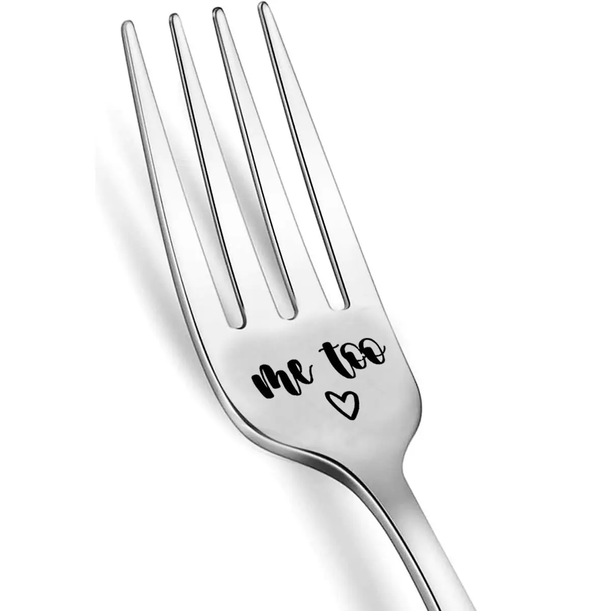 Stainless Steel Dinner Fork, Laser Engraved Letter Pattern Fork, Romantic Gift for Couples, Brides, Grooms, Boyfriends, Girlfriends, Husbands, Wives