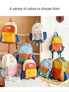 Macaron Color Fashion Backpack, Breathable Lightweight Durable Polyester Travel Bag, Adjustable Straps, Zipper Closure, Unisex Outdoor Use