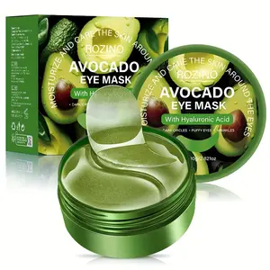 Avocado Aloe Vera Hydrogel Under  Patches, Multi-Use Gel  Mask for Dark Circles Puffy  Fine Lines, Hydrating Collagen  Pads for Forehead Mouth Neck Skin Care 60Pcs