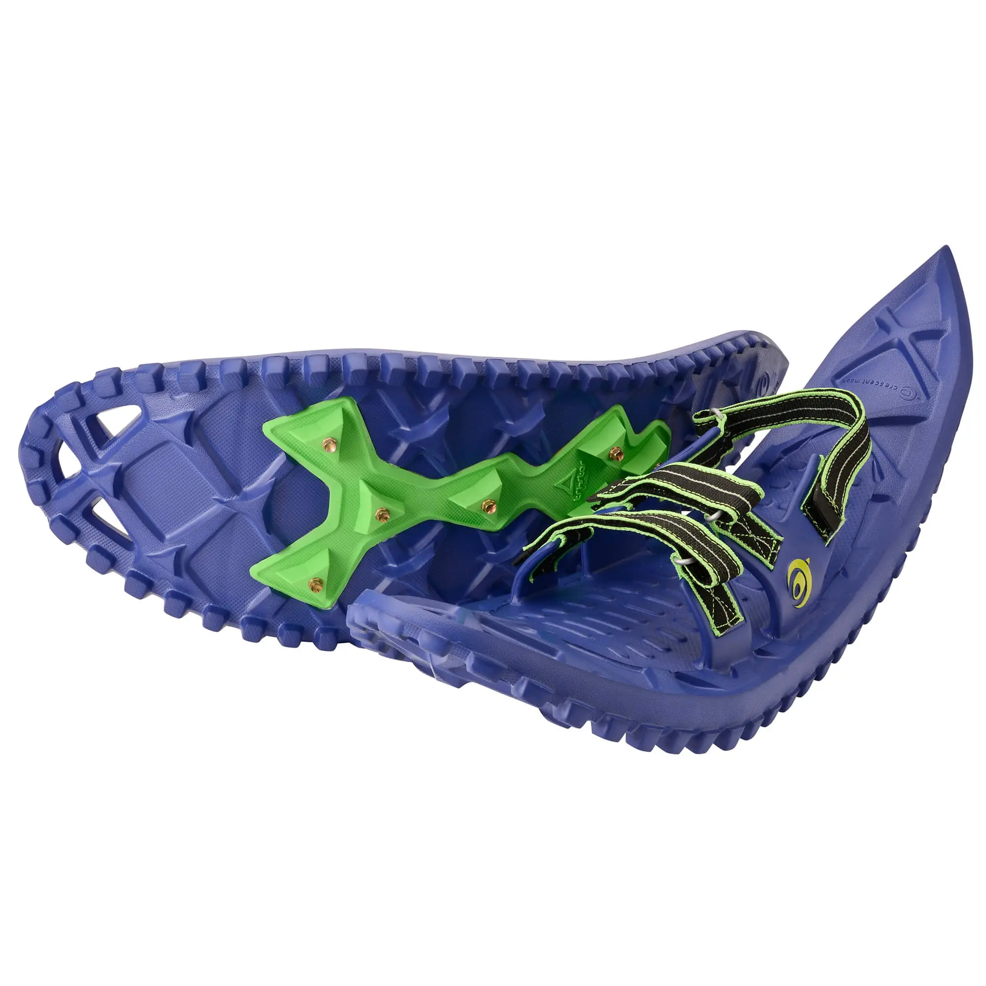 Crescent Moon Lightweight Luna Foam Snowshoes with Strong Velcro Bindings – Perfect for Hiking & Running, Rocker Platform for Enhanced Performance