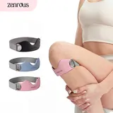 ZENROUS 2-Pack Unisex Minimalist Patella Bands - Adjustable Below-Knee Double-Strap Knee Stabilizer, Lightweight Shock-Absorb Pain Relief Support, Moisture-Wicking Gym Accessories for Running/Squats (One Size, Blush Pink, Smog Blue, Studio Use)