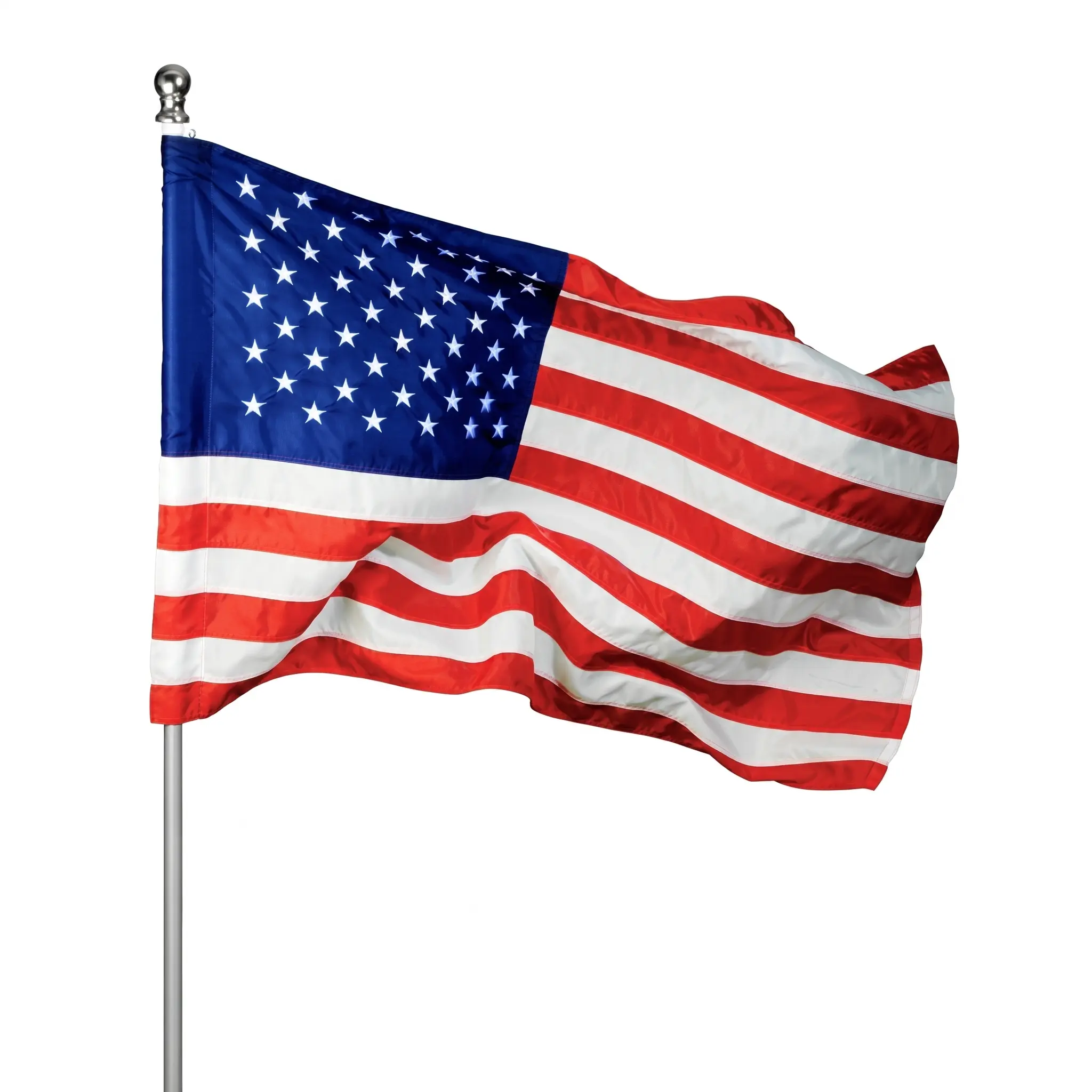 MARINE CITY Boat American Flag 12x18 Inch – Embroidered Stars, Double Stitched Polyester, Wind Resistant Marine Flag for Boats, Yachts & Ships