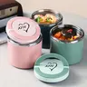 21.3oz Anti-Leak Stainless Steel Bento Box with Grab-and-Go Handle, Carrier Container for Meal Prep, Office Workers & Camping & Picnic Use