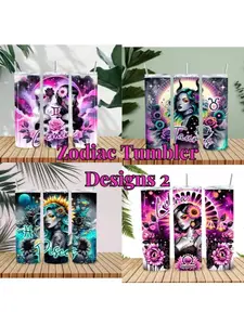 Zodiac Girls Category 20oz tumbler Stainless Steel Reusable Washable Cup Bottle Drinkware