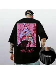 Neon Genesis Evangelion Ayanami Rei Asuka Classic Style Short Sleeve T-shirt Men's and Women's Casual Short Sleeve Top