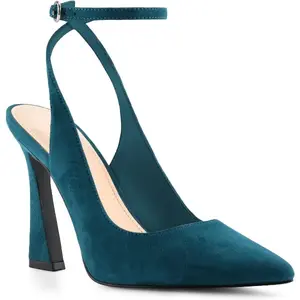 Coutgo Womens Closed Toe Ankle Strap Heels Pointed Toe Pumps Shoes Slingback High Heel Wedding Dress Shoes