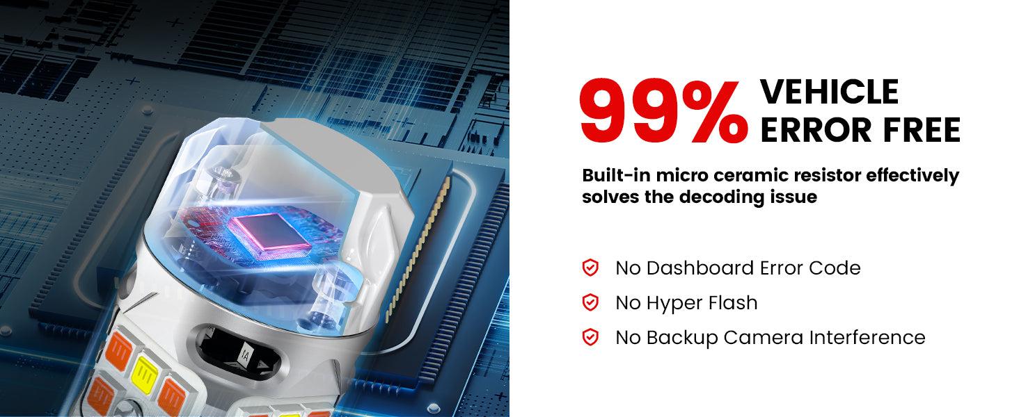 Lasfit 1157 2057 LED Turn Signal Bulbs CanBus-Ready Amber | T3 Series，2 PCS