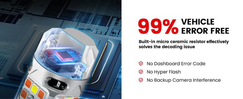 Lasfit (CK Socket) 7443 7444 LED Turn Signal Bulbs CanBus-Ready Switchback CK Socket | T3 Series,2 PCS