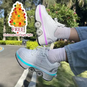 SEBOWEL Roller Skates Multi-function Roller Skates Adult 2-in-1 Transformer Roller Skates Men's and Women's Roller Skates Sports shoes Valentine's Day Gift Christmas Gift shoes withwheels Love at First Find