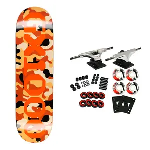 GX1000 Skateboard Complete OG Logo Camo/Orange 8.75" x 32.625"