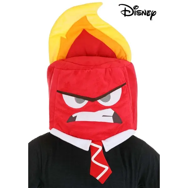 Disney Pixar Inside Out Anger Felt Synthetic Plush Mask, Party Favor Accessories for Parties