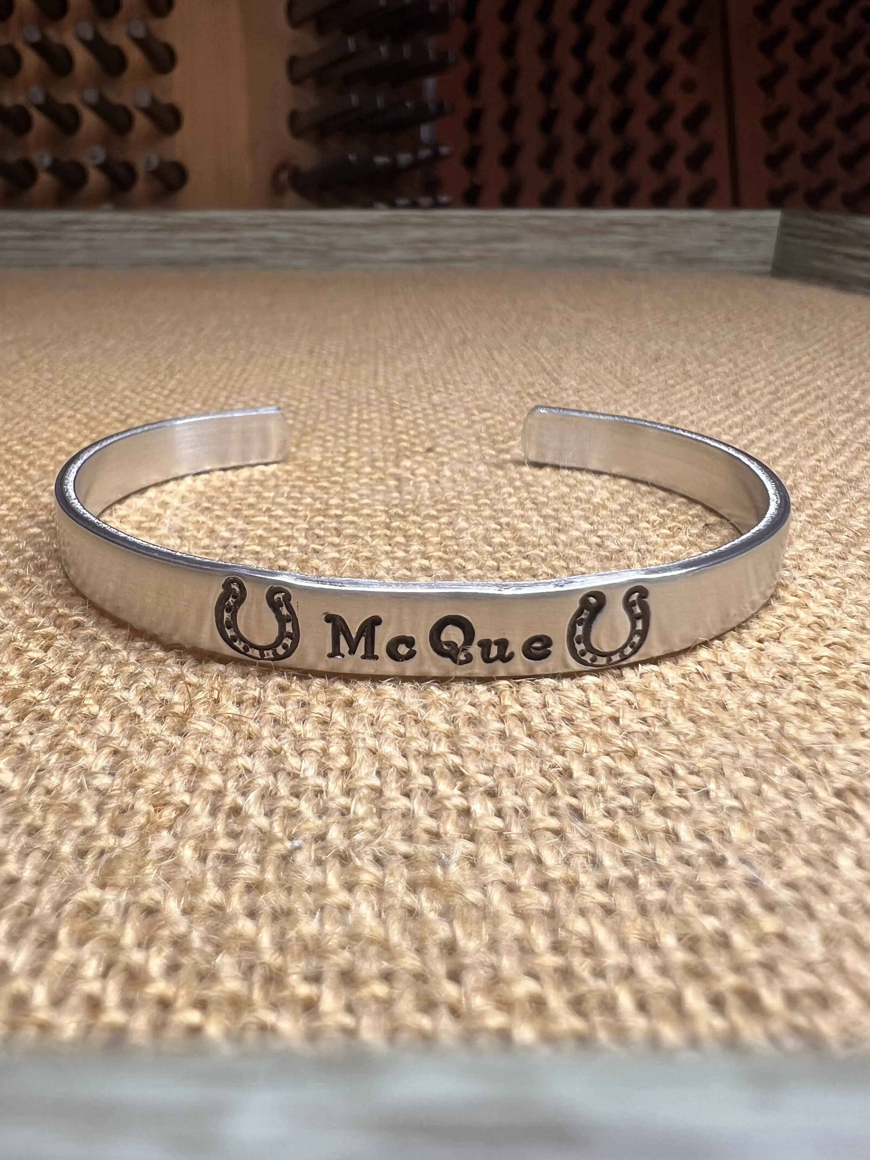 Aluminum Stacking Cuff Bracelet - Customizable with Names or Small Sayings, Fashion Costume Jewelry Accessory
